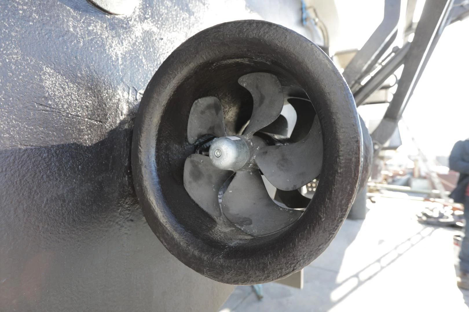 a close up of a tire aboard CAPRICHO II Yacht for Sale