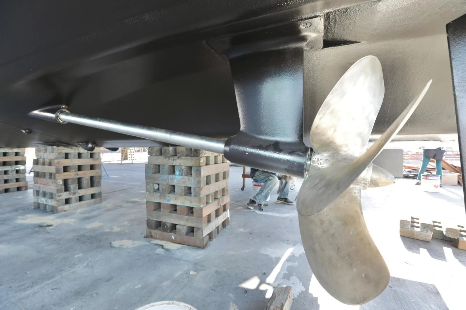 a large propeller plane aboard CAPRICHO II Yacht for Sale