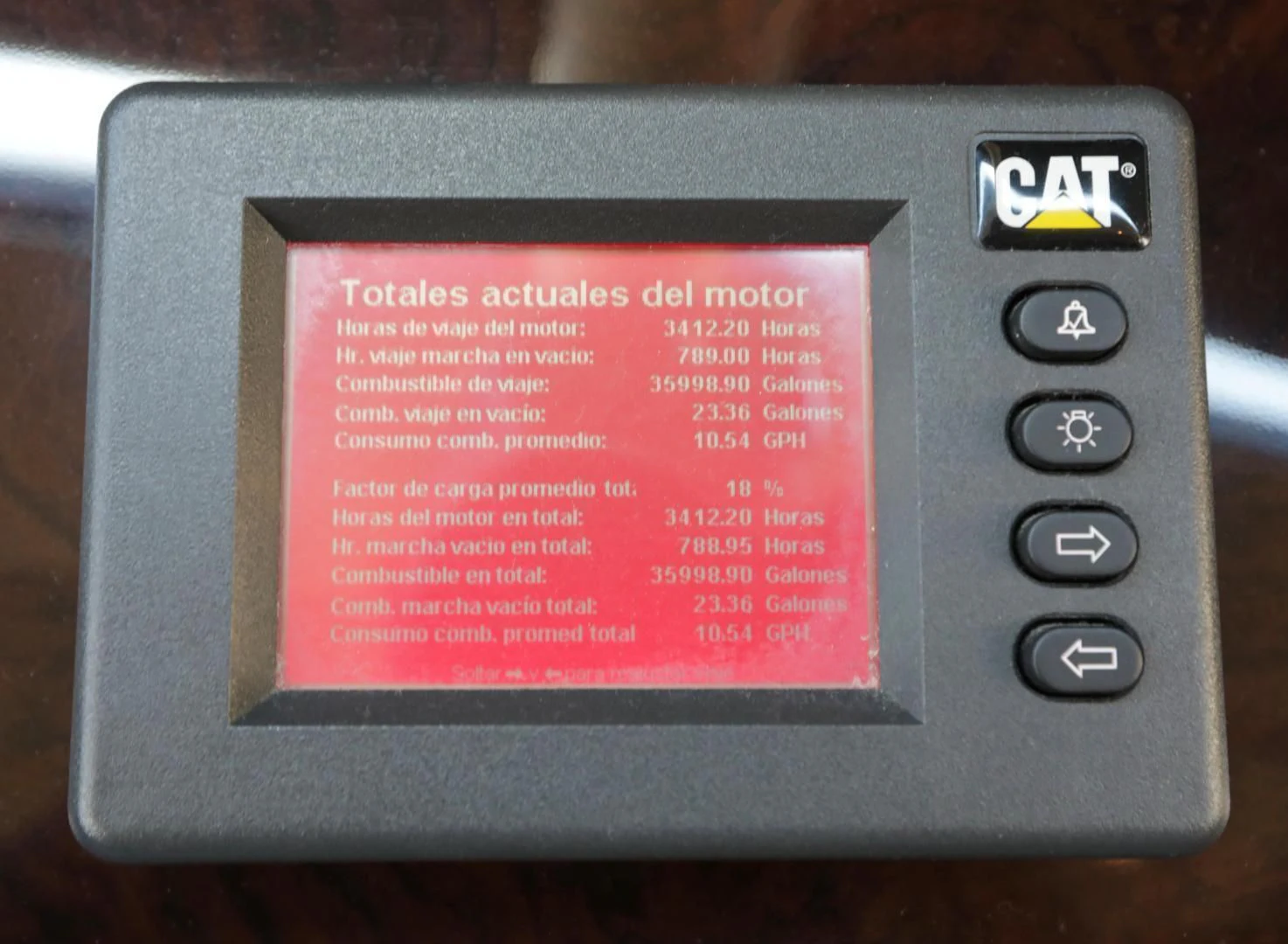 a rectangular electronic device with a red and white screen aboard CAPRICHO II Yacht for Sale
