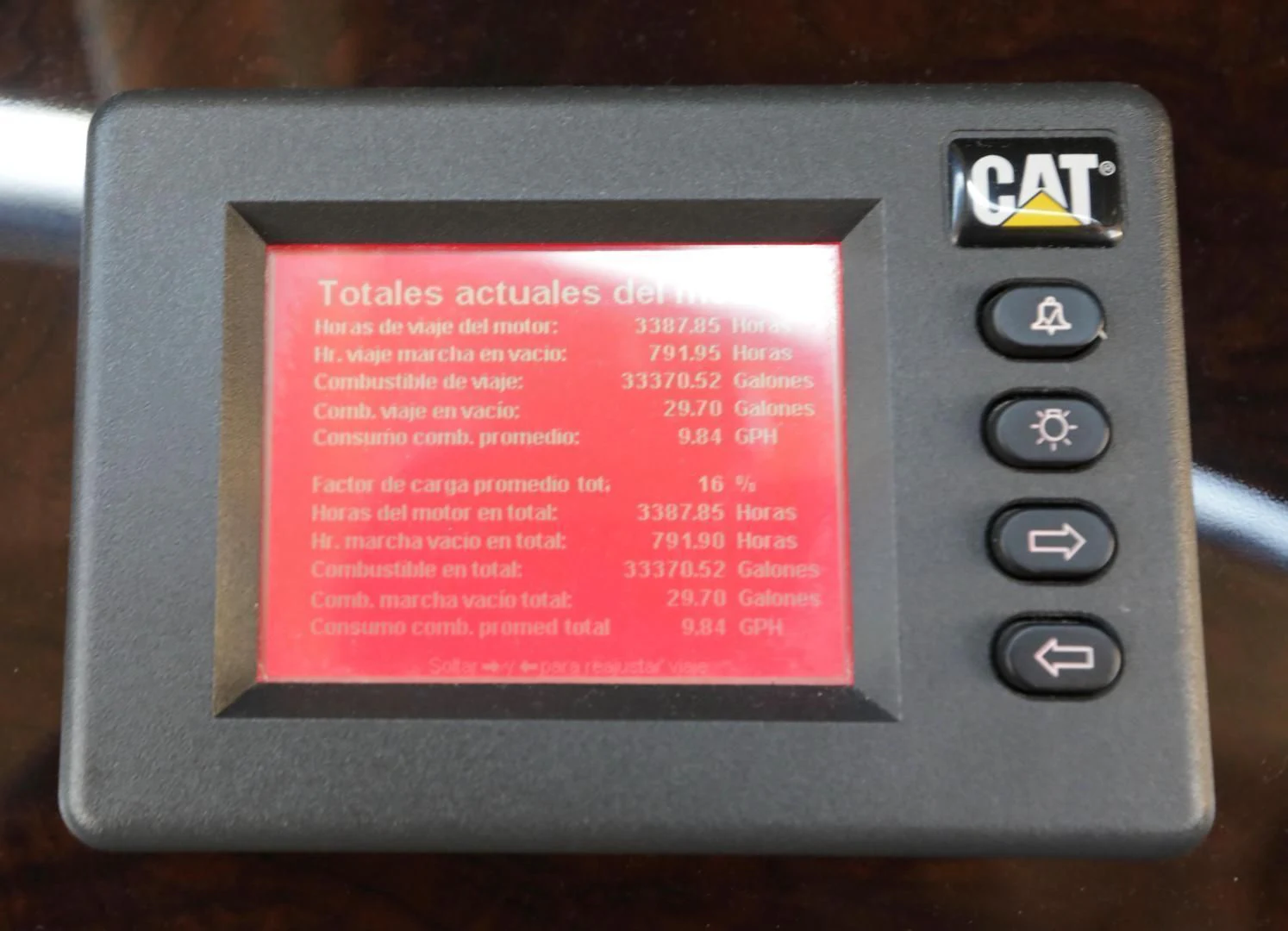 a rectangular electronic device with a red and white screen aboard CAPRICHO II Yacht for Sale