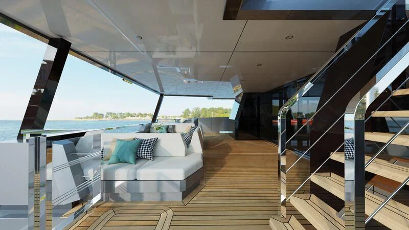 a boat on the water aboard SILVERCAT 24M Yacht for Sale
