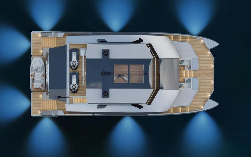 a gold and silver toy aboard SILVERCAT 24M Yacht for Sale