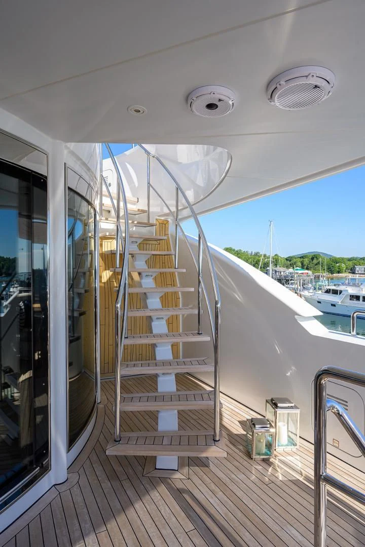 a ladder on a boat aboard SHARKFINN Yacht for Sale