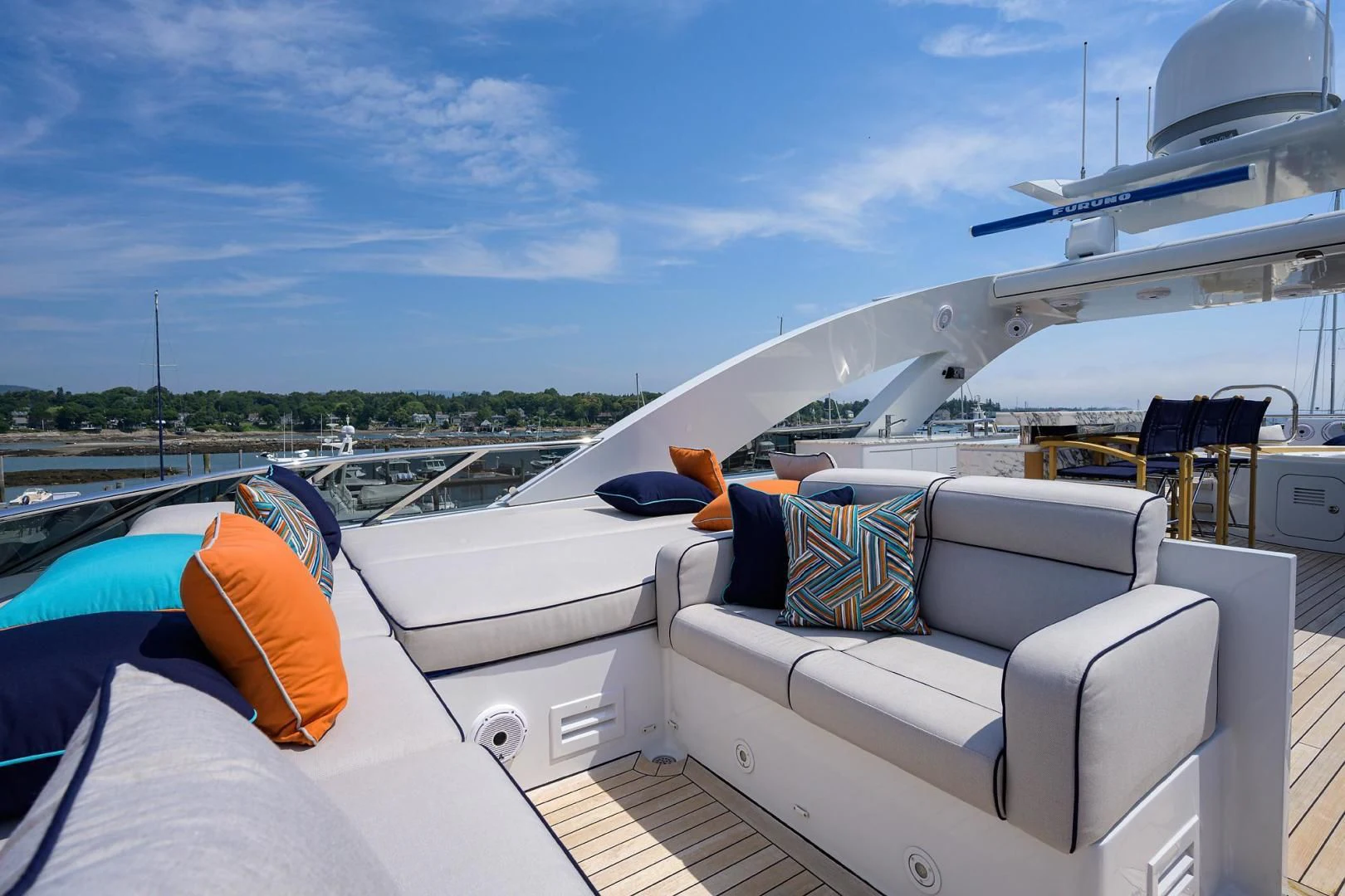 the inside of a boat aboard SHARKFINN Yacht for Sale