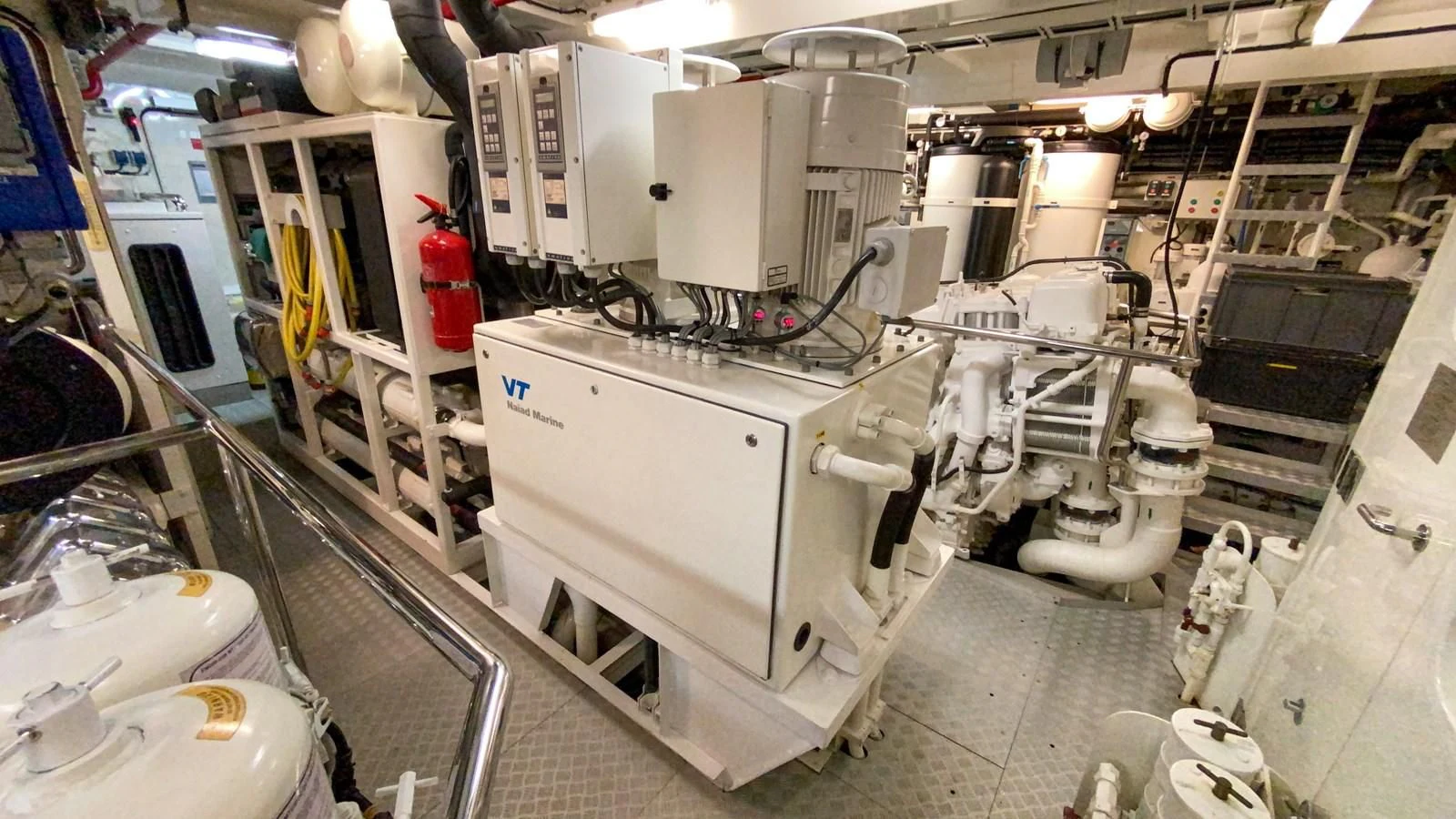 a large machine in a factory aboard SHARKFINN Yacht for Sale