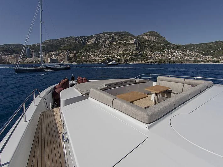 a boat with people on it aboard SHARKFINN Yacht for Sale