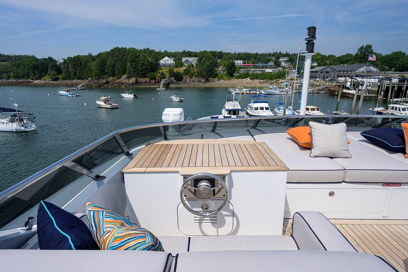 a boat is parked in the water aboard SHARKFINN Yacht for Sale