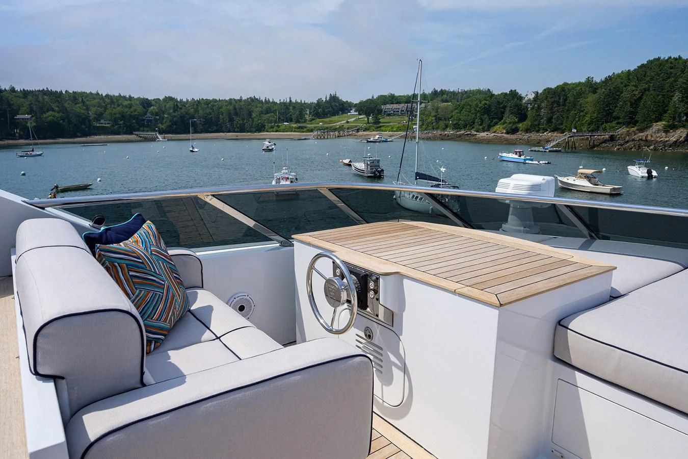 a boat on the water aboard SHARKFINN Yacht for Sale