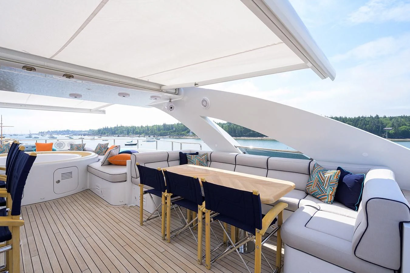 a boat on the water aboard SHARKFINN Yacht for Sale