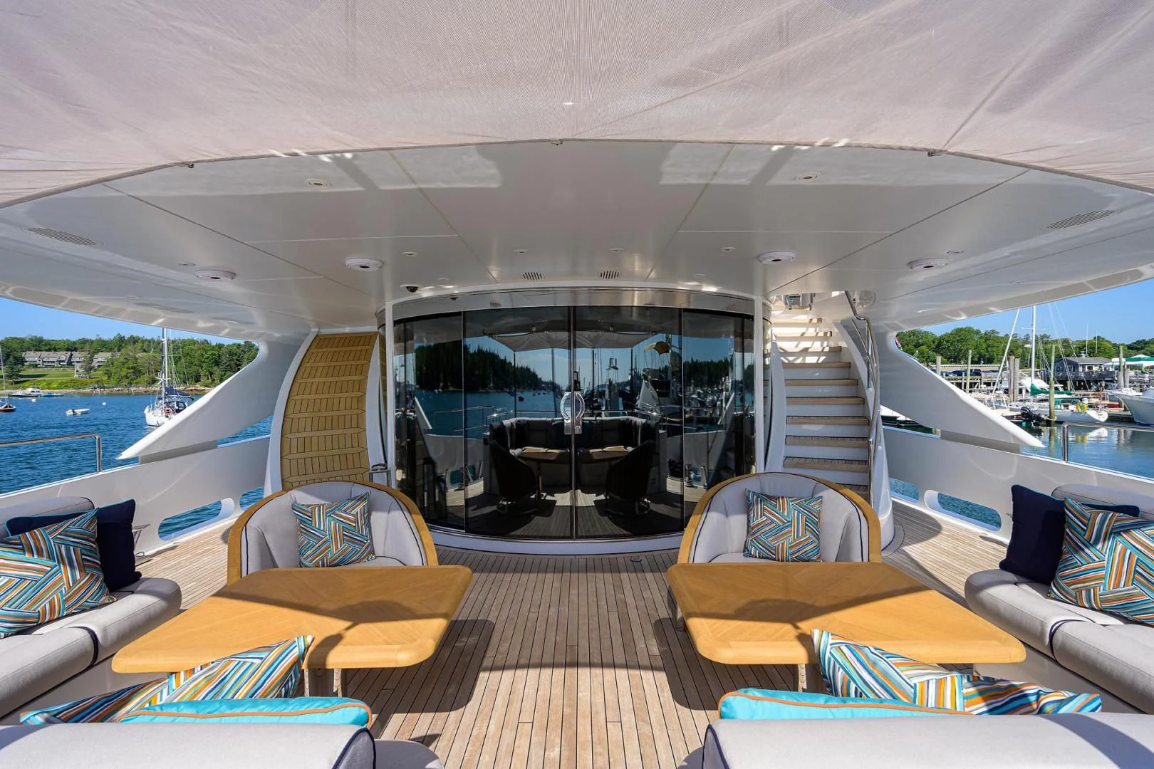 inside of a boat aboard SHARKFINN Yacht for Sale