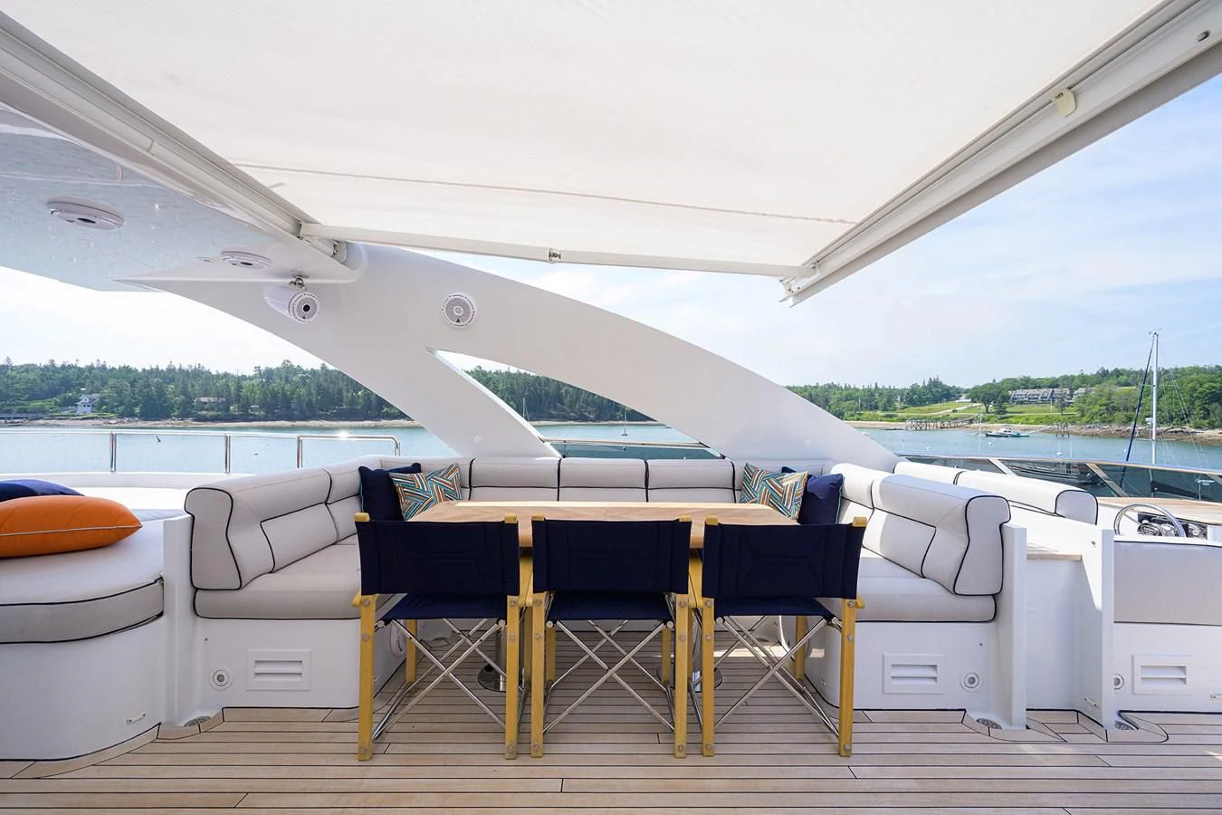 a boat on the water aboard SHARKFINN Yacht for Sale