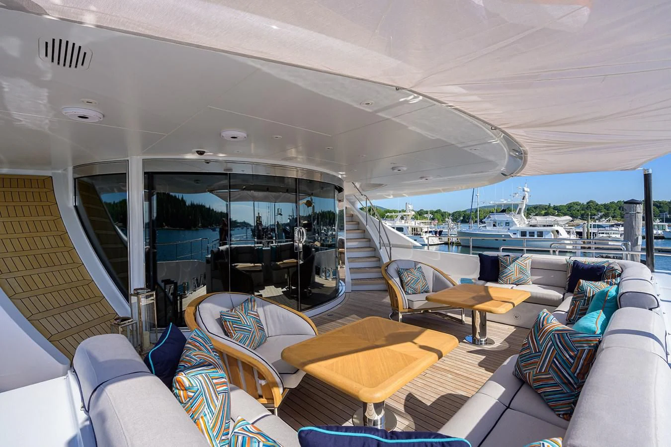 inside of a boat aboard SHARKFINN Yacht for Sale