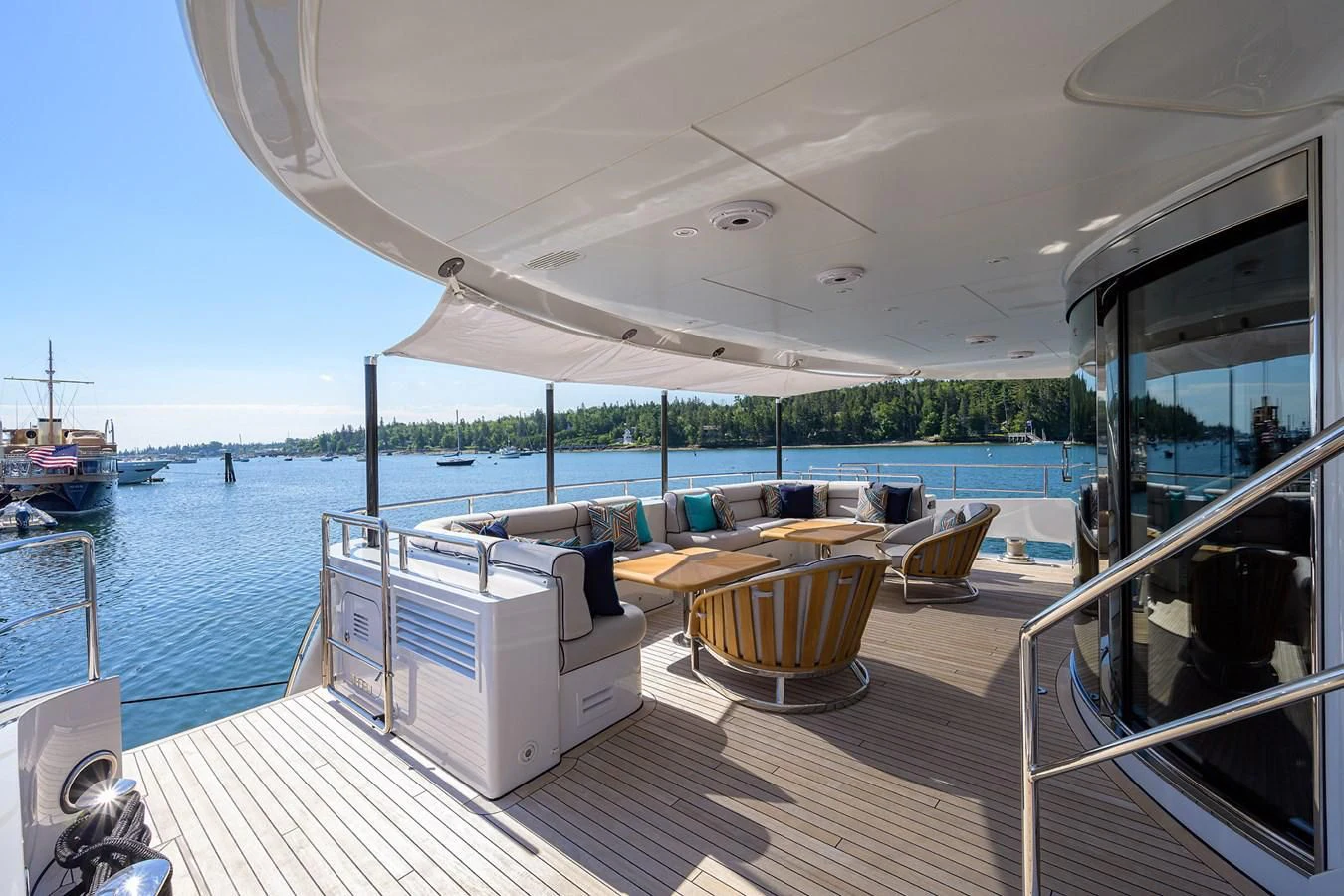 a boat on the water aboard SHARKFINN Yacht for Sale