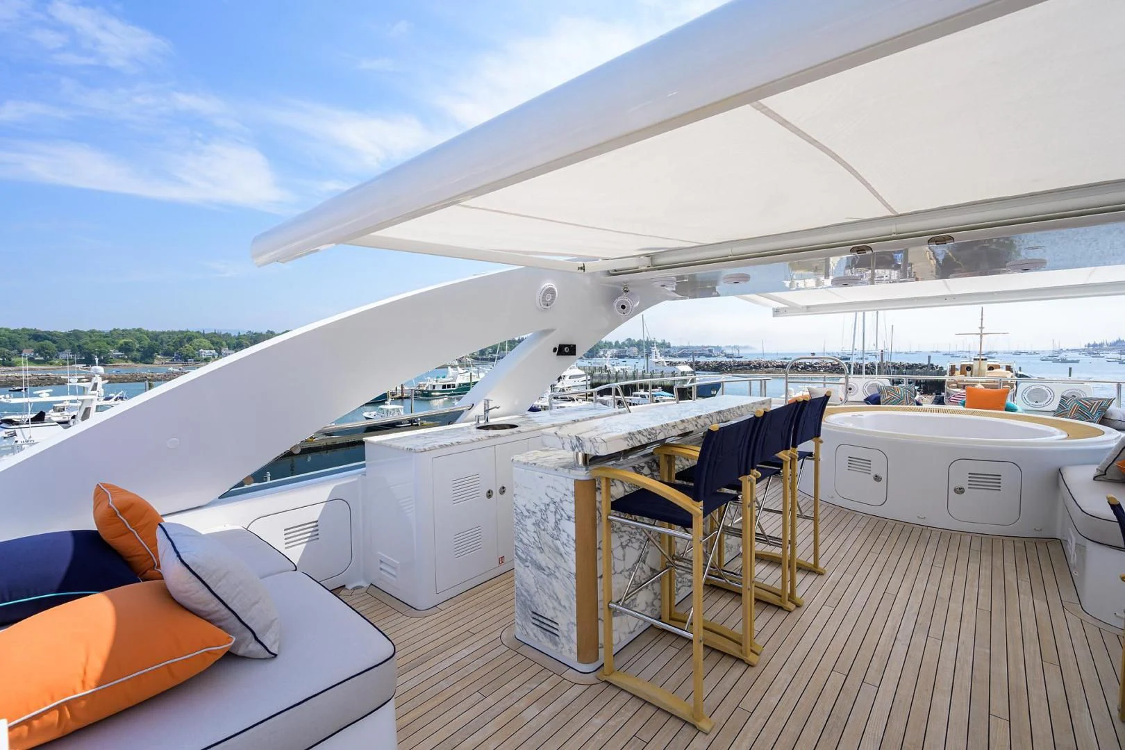 a boat on the water aboard SHARKFINN Yacht for Sale