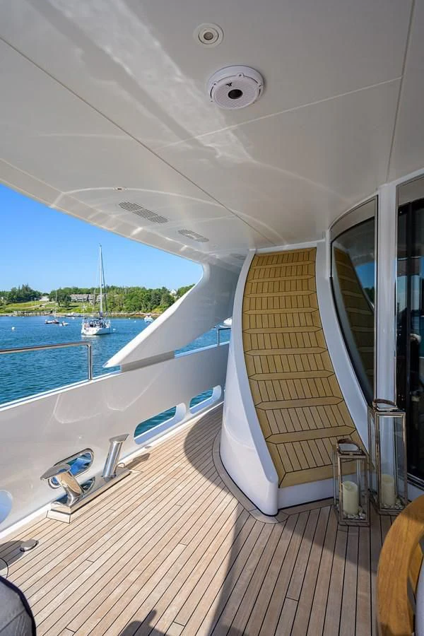 a boat on a deck aboard SHARKFINN Yacht for Sale