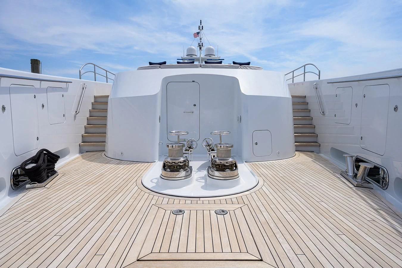 a white machine on a deck aboard SHARKFINN Yacht for Sale