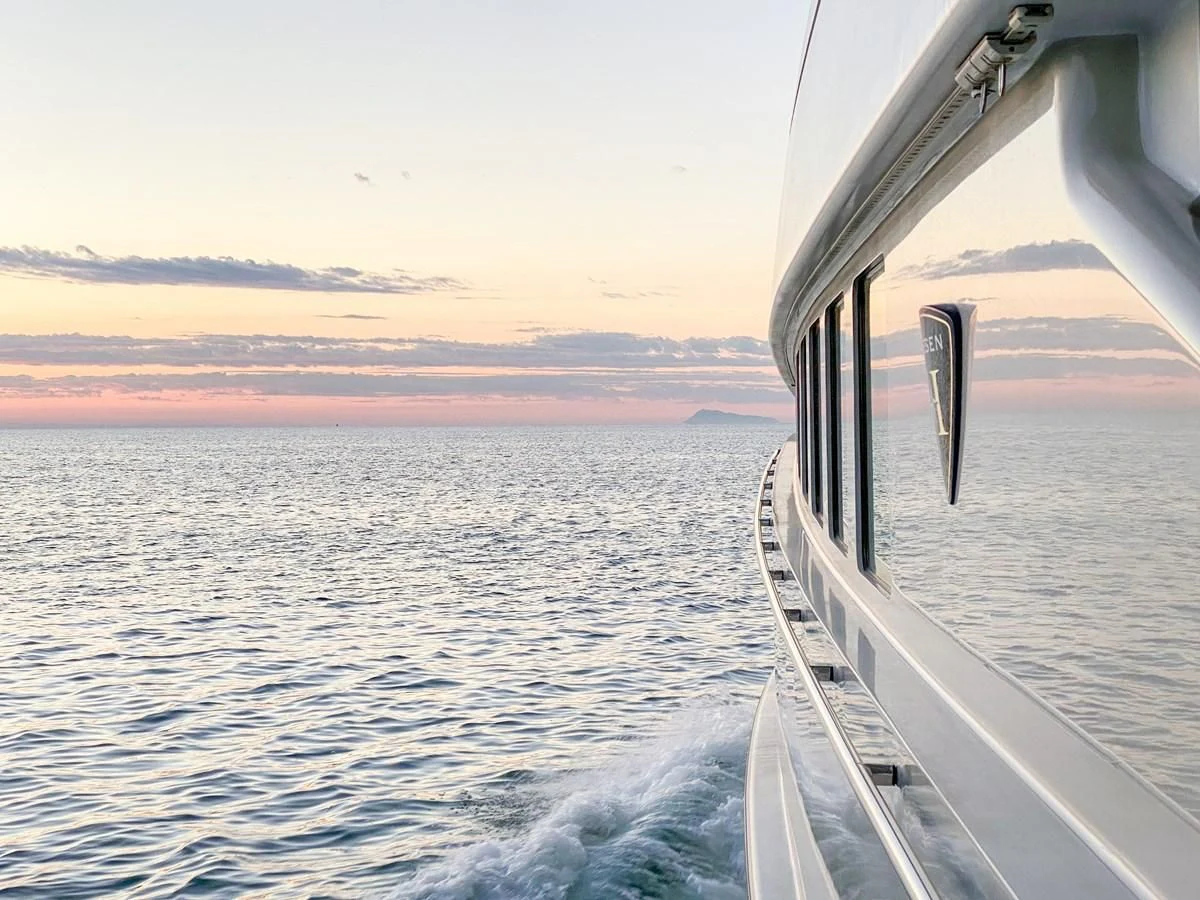 a boat on the water aboard SHARKFINN Yacht for Sale