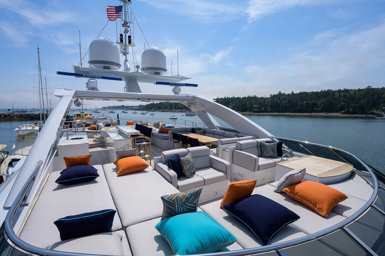 a boat on the water aboard SHARKFINN Yacht for Sale