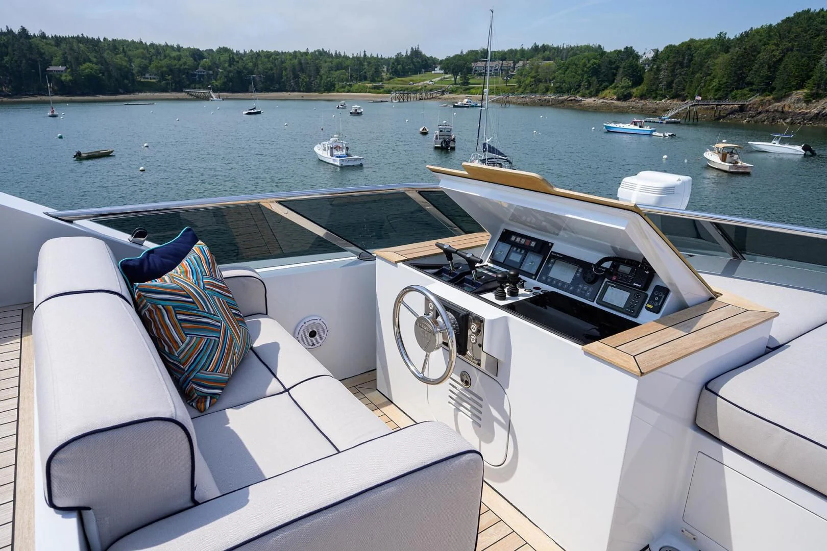 a boat on the water aboard SHARKFINN Yacht for Sale