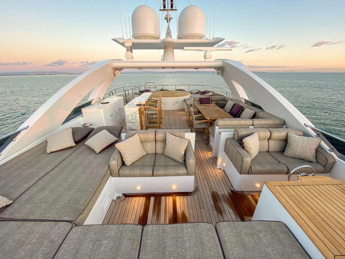 a boat on the water aboard SHARKFINN Yacht for Sale