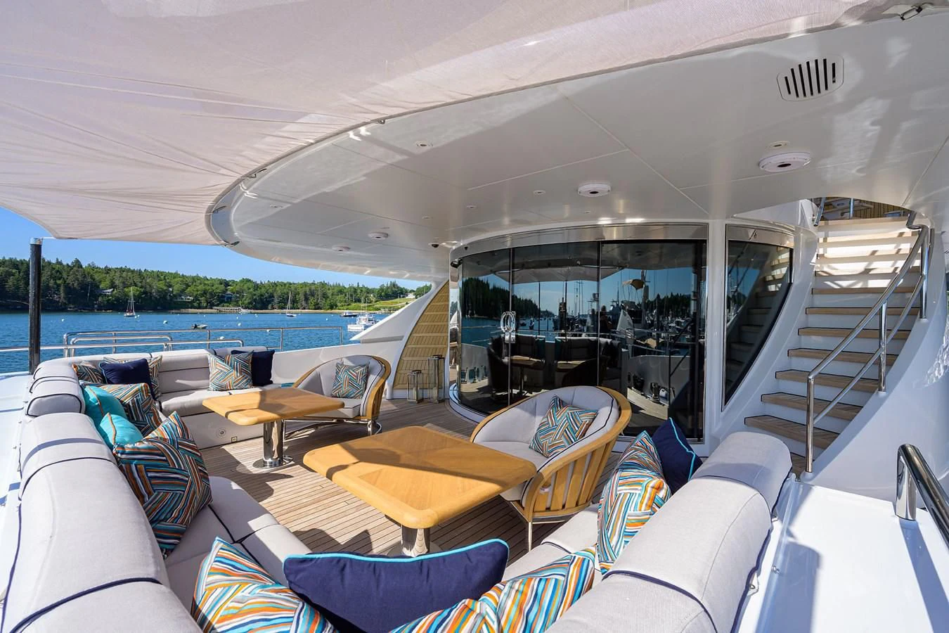 inside of a boat aboard SHARKFINN Yacht for Sale