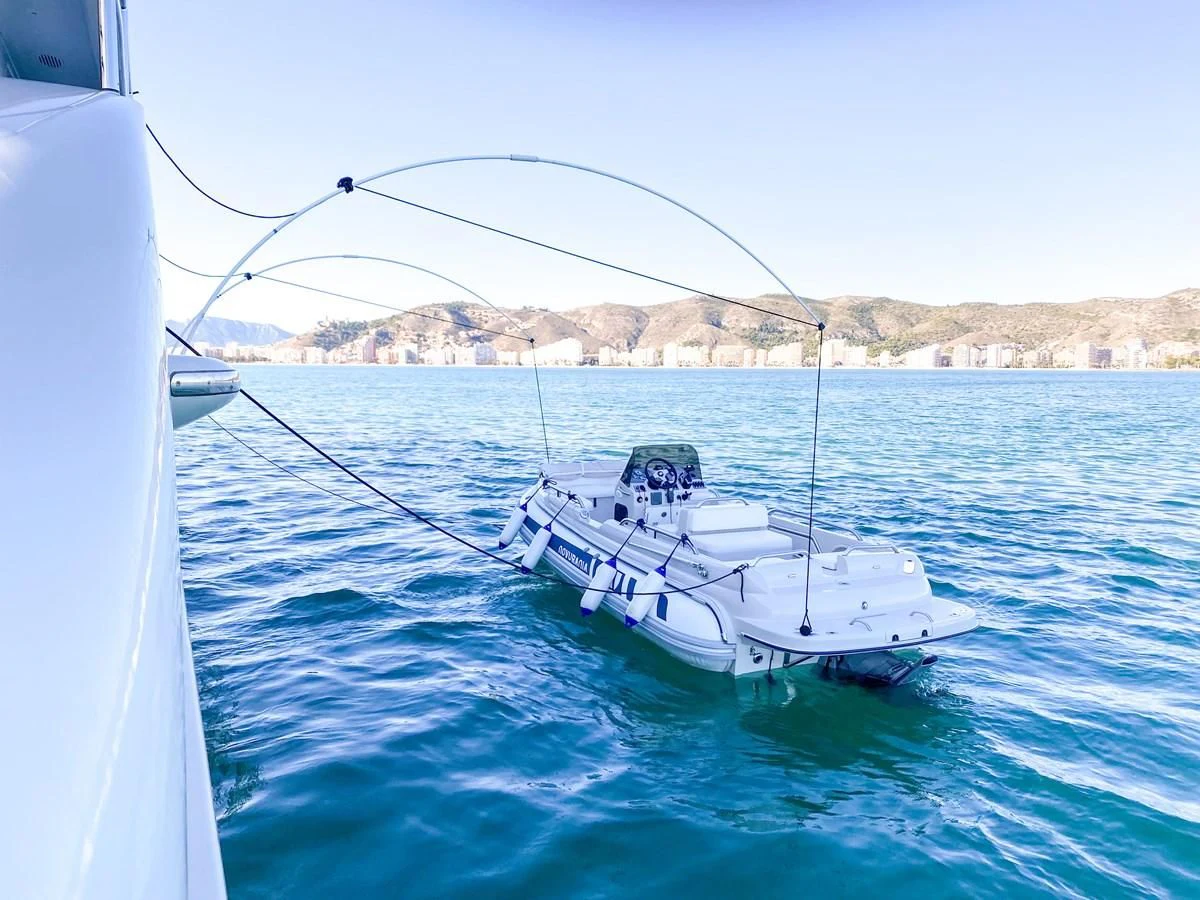 a boat on the water aboard SHARKFINN Yacht for Sale