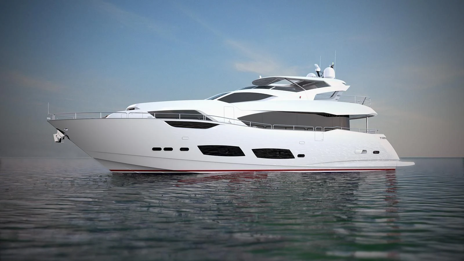 a white yacht on the water aboard LADY M Yacht for Sale