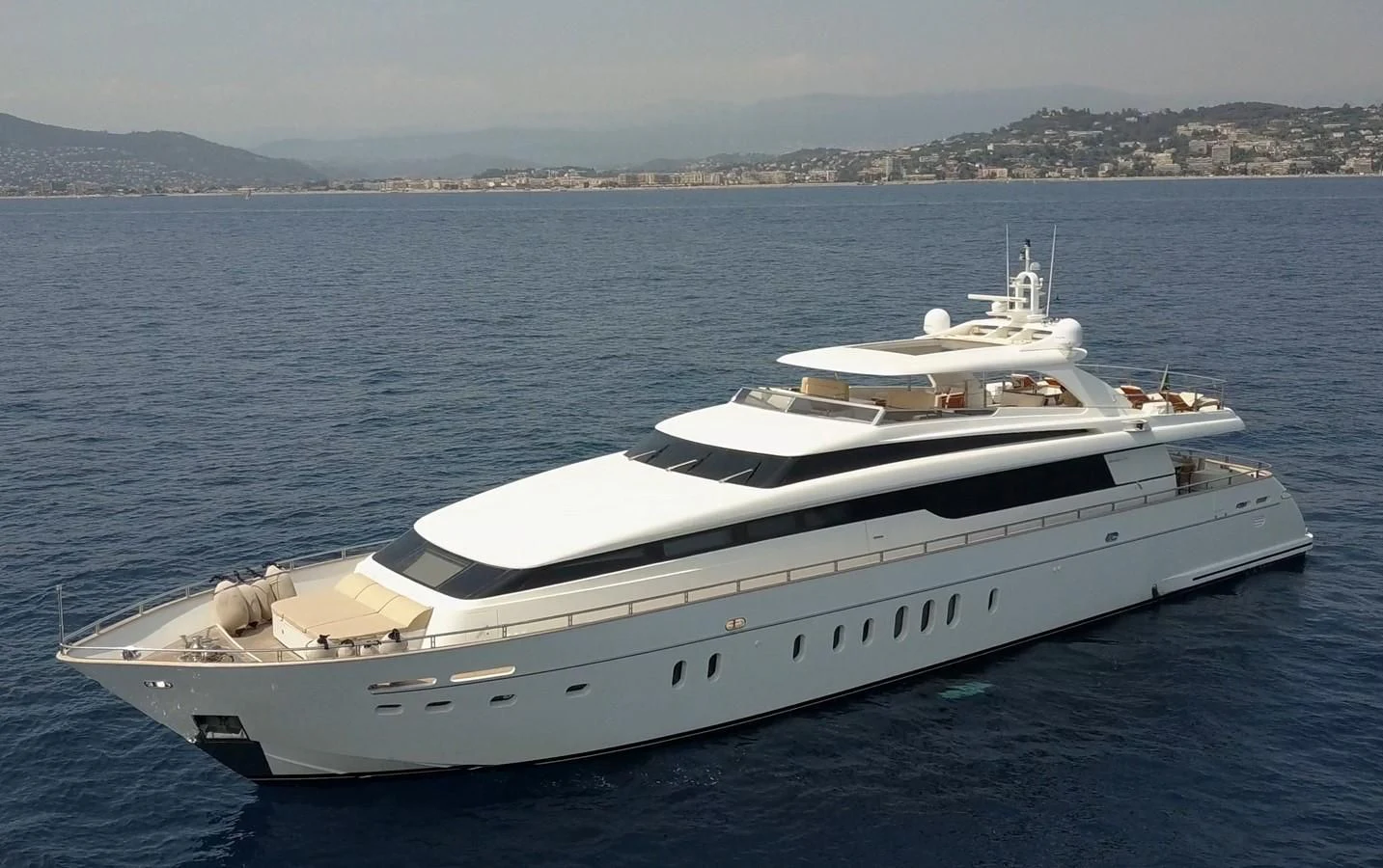 a white yacht in the water aboard PETRUS Yacht for Sale