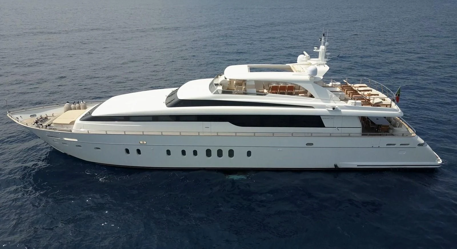 a white yacht on the water aboard PETRUS Yacht for Sale