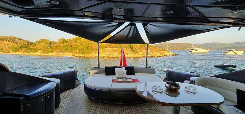 a boat on the water aboard CELINE Yacht for Sale