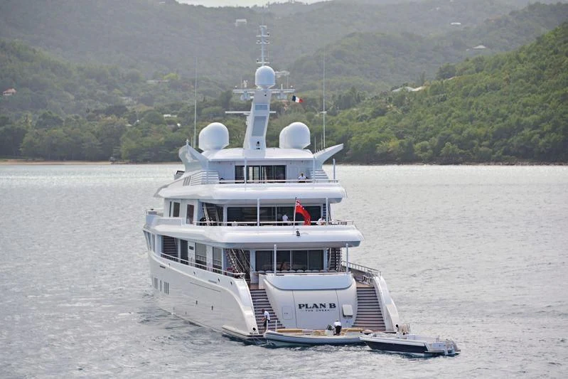 a boat on the water aboard PLAN B Yacht for Sale