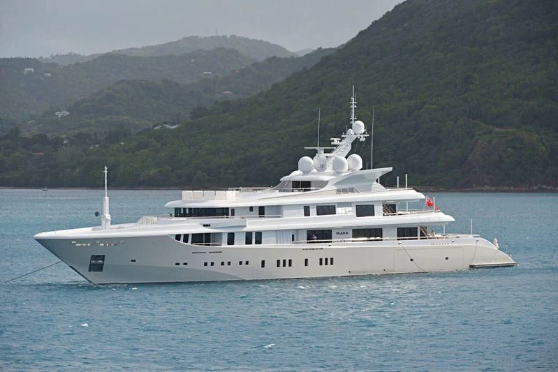 a boat on the water aboard PLAN B Yacht for Sale