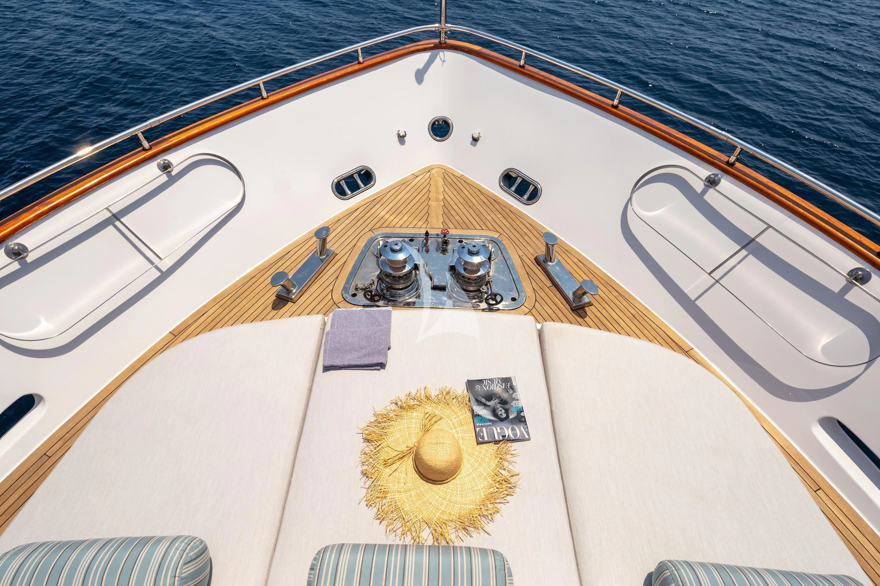 the inside of a boat aboard GRACE Yacht for Sale