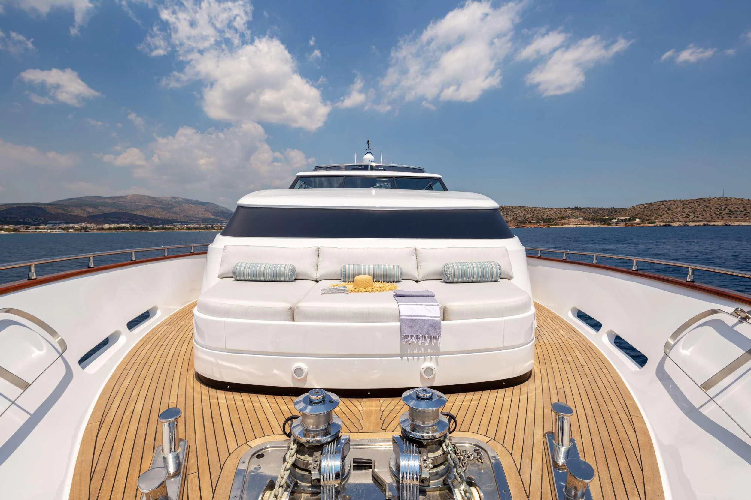 a boat on a water body aboard GRACE Yacht for Sale