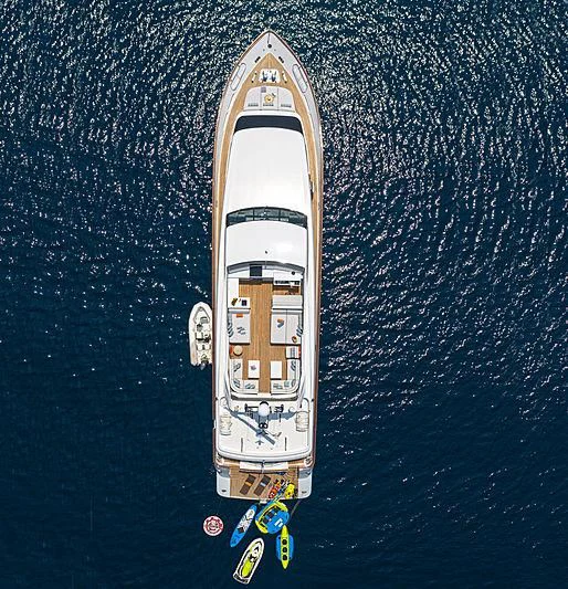a space shuttle on a blue surface aboard GRACE Yacht for Sale