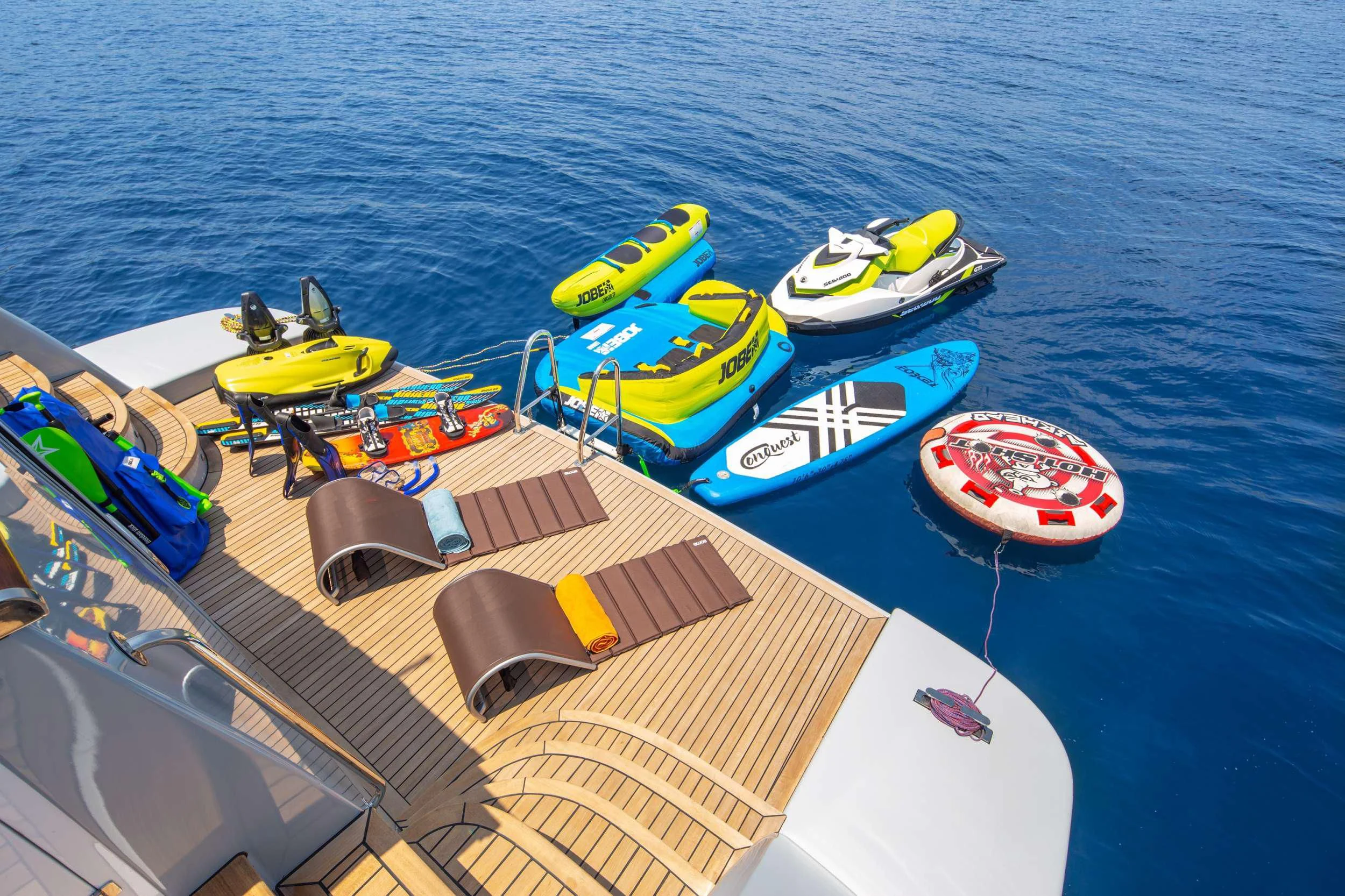boats on a dock aboard GRACE Yacht for Sale