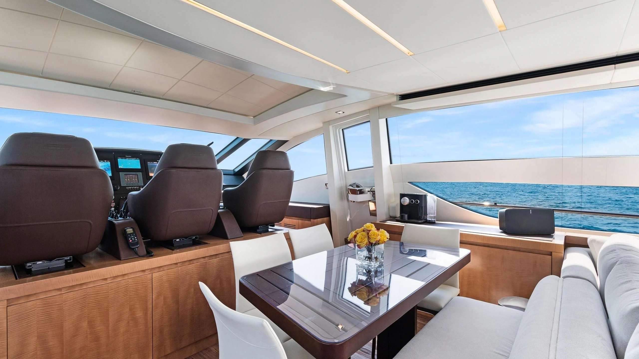 inside of a plane aboard VIXEN Yacht for Sale