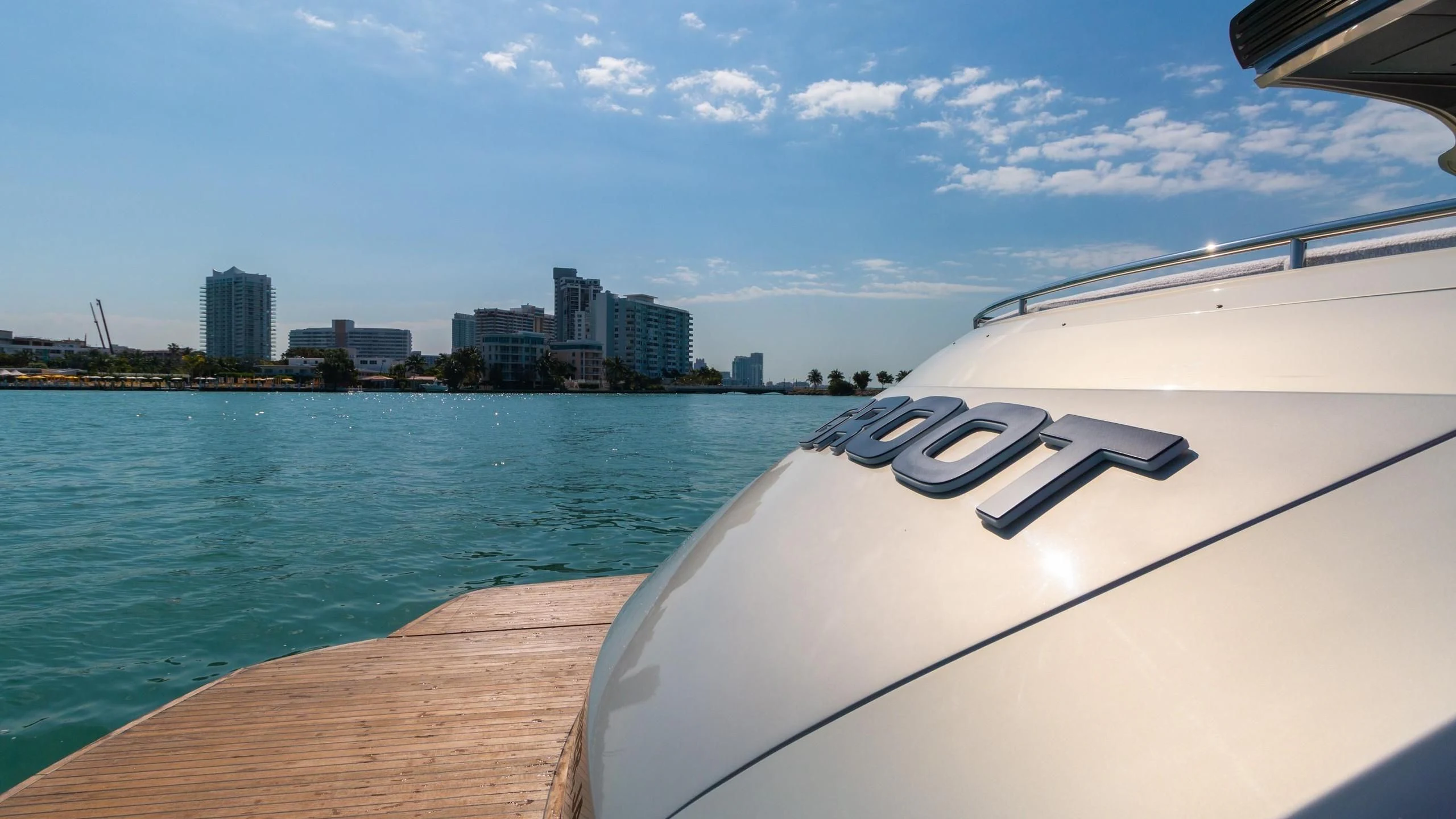 a boat on the water aboard VIXEN Yacht for Sale