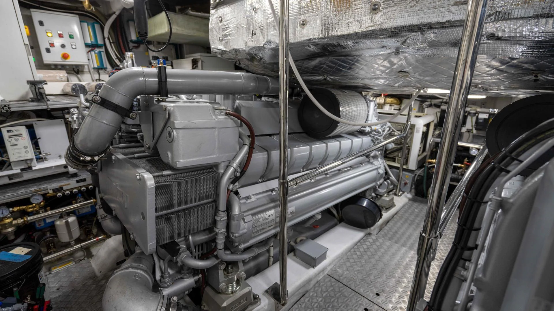 a machine in a factory aboard VIXEN Yacht for Sale