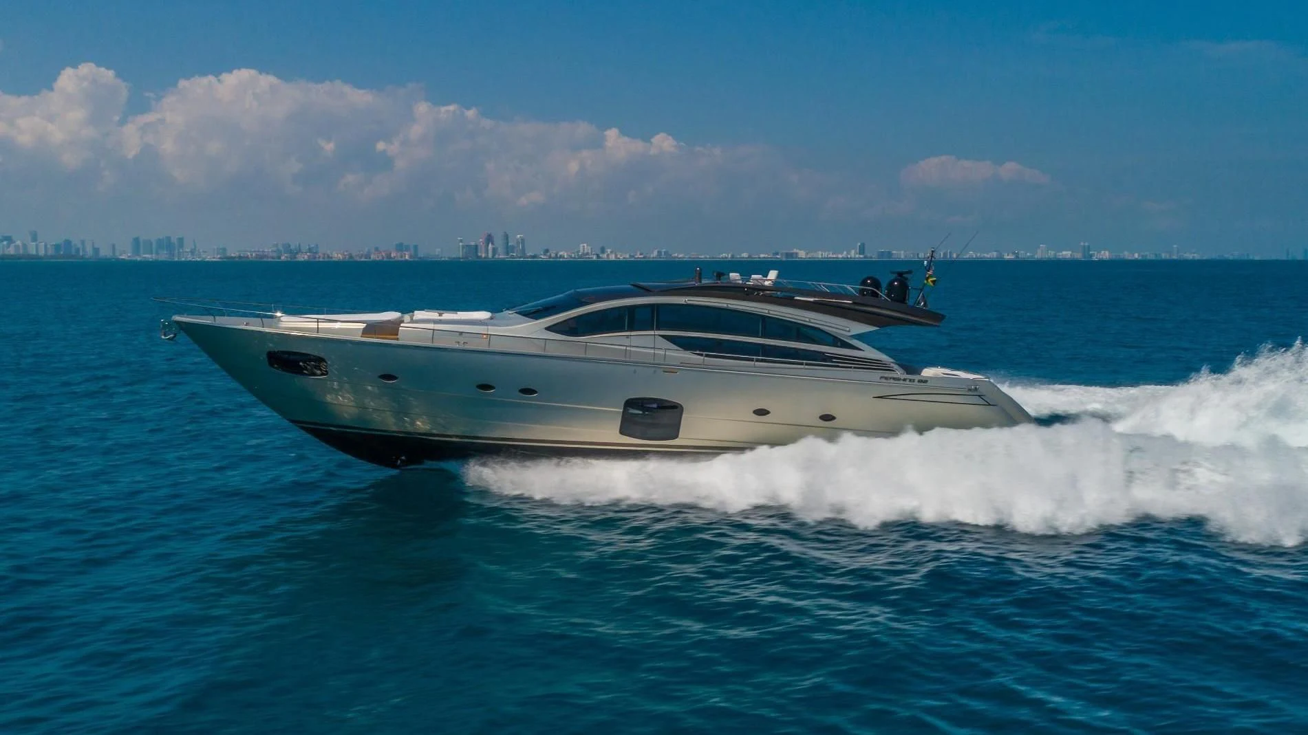 a boat in the water aboard VIXEN Yacht for Sale