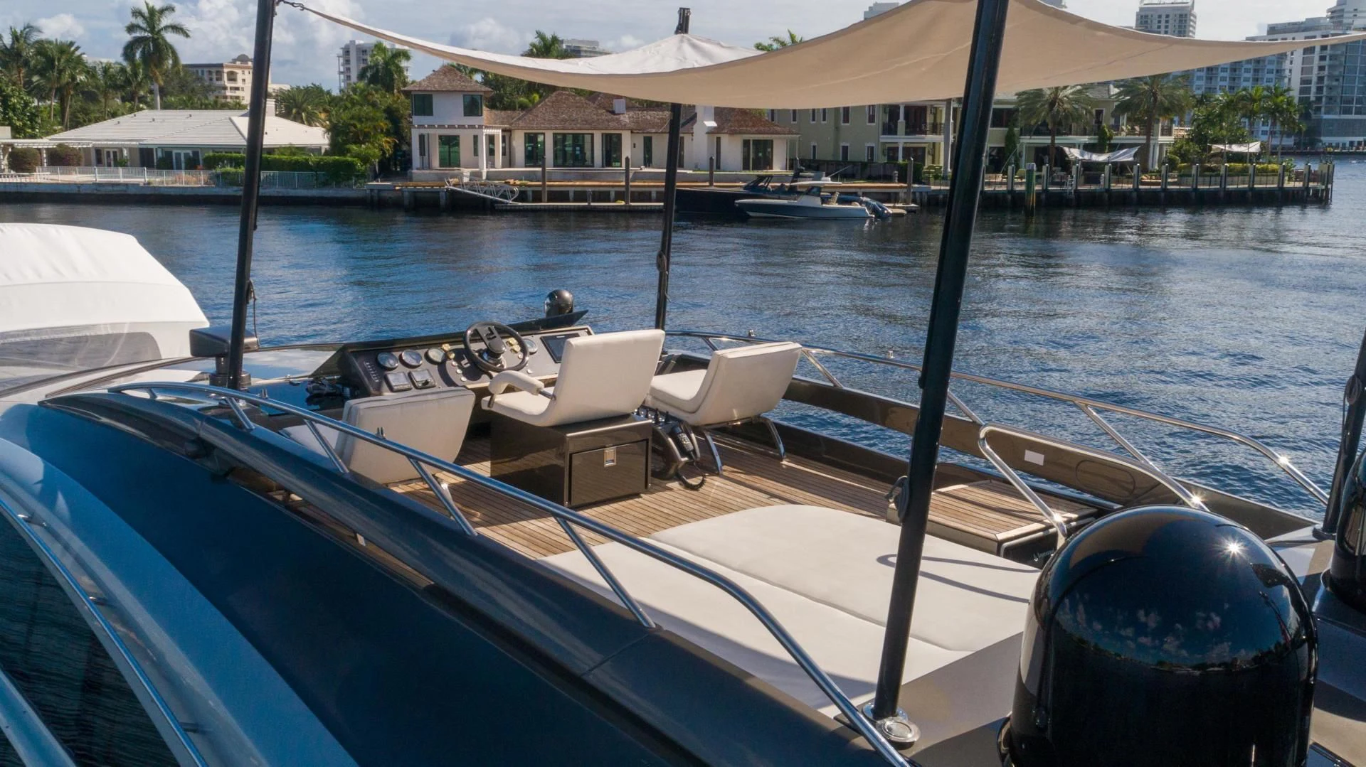 a boat on the water aboard VIXEN Yacht for Sale