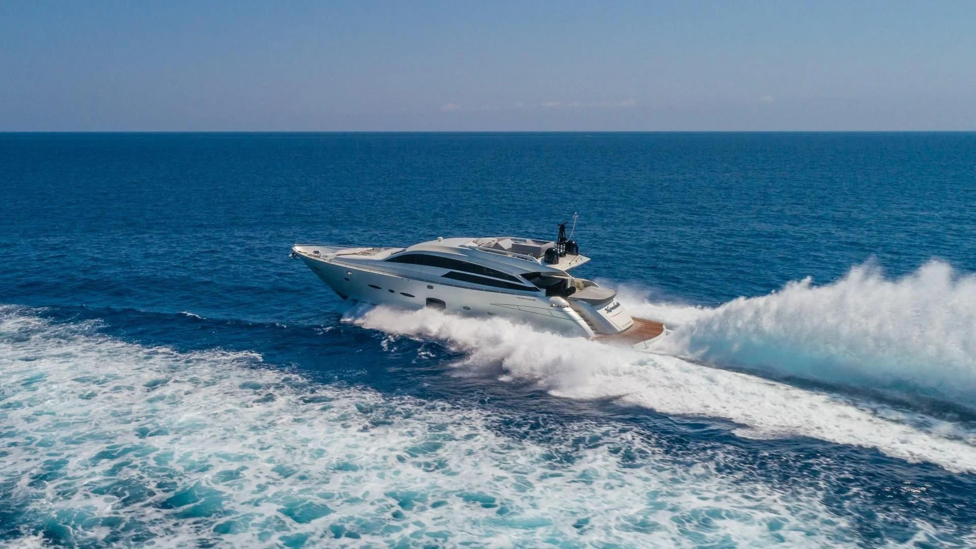 a boat in the water aboard VIXEN Yacht for Sale
