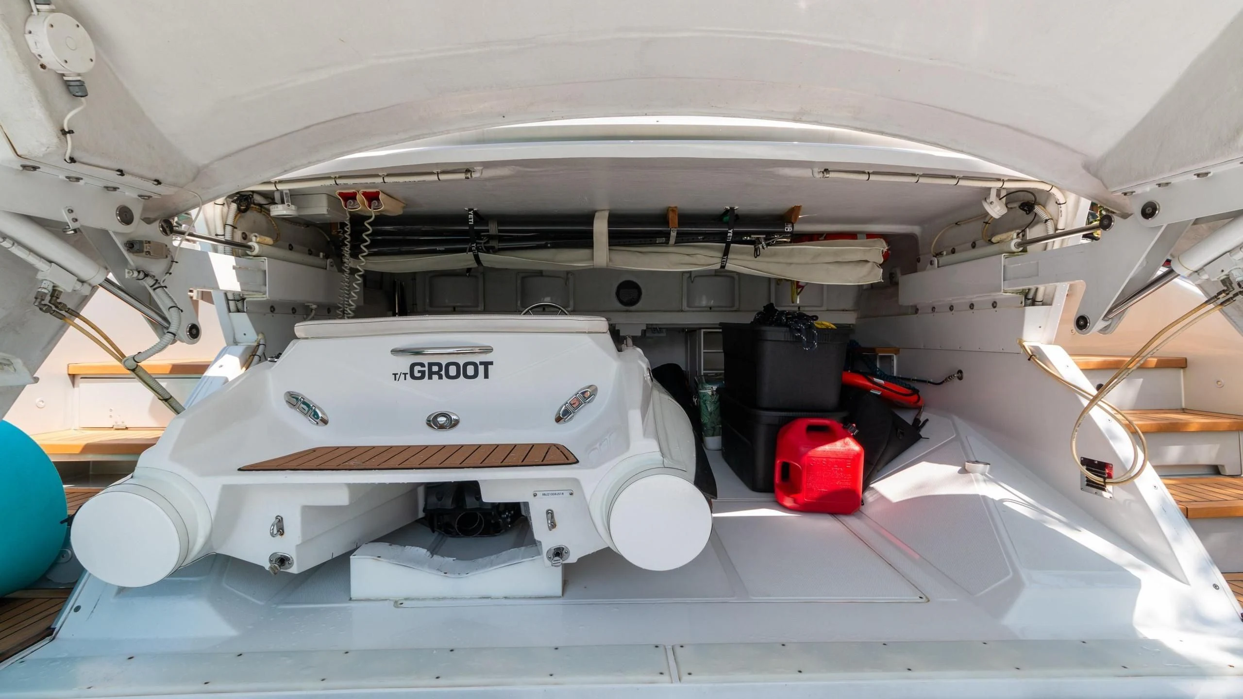 a space shuttle in a space aboard VIXEN Yacht for Sale