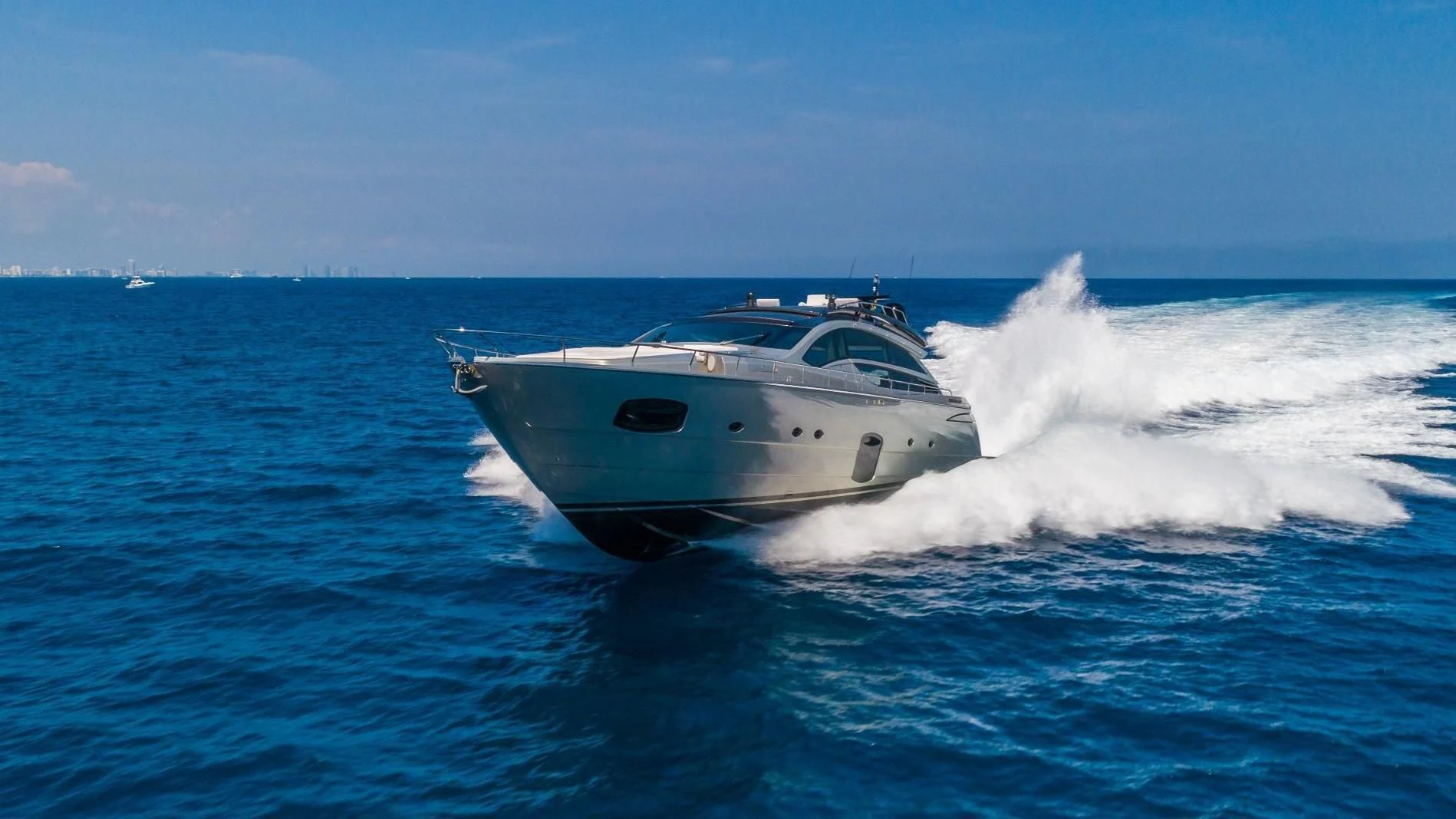 a boat on the water aboard VIXEN Yacht for Sale