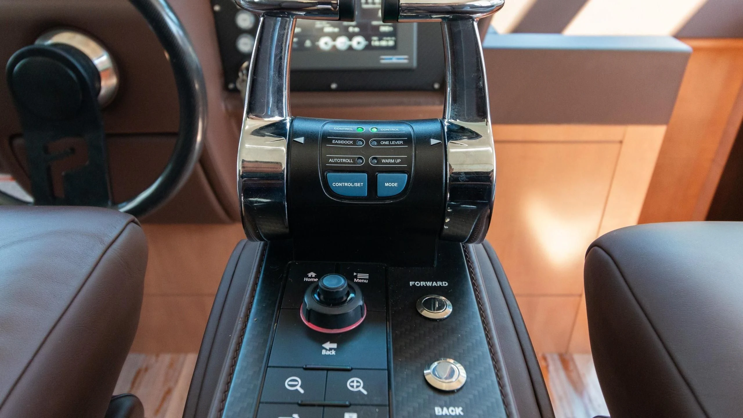 a black car dashboard aboard VIXEN Yacht for Sale