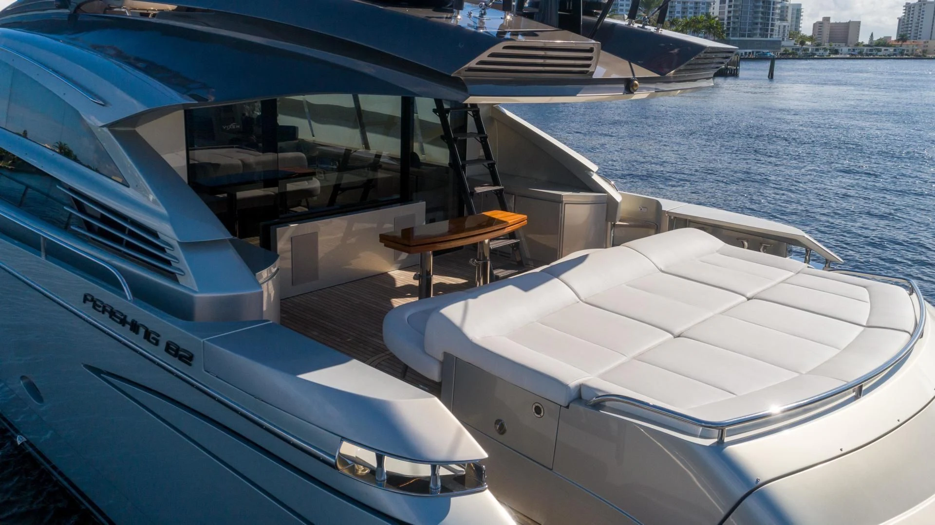 a boat on the water aboard VIXEN Yacht for Sale