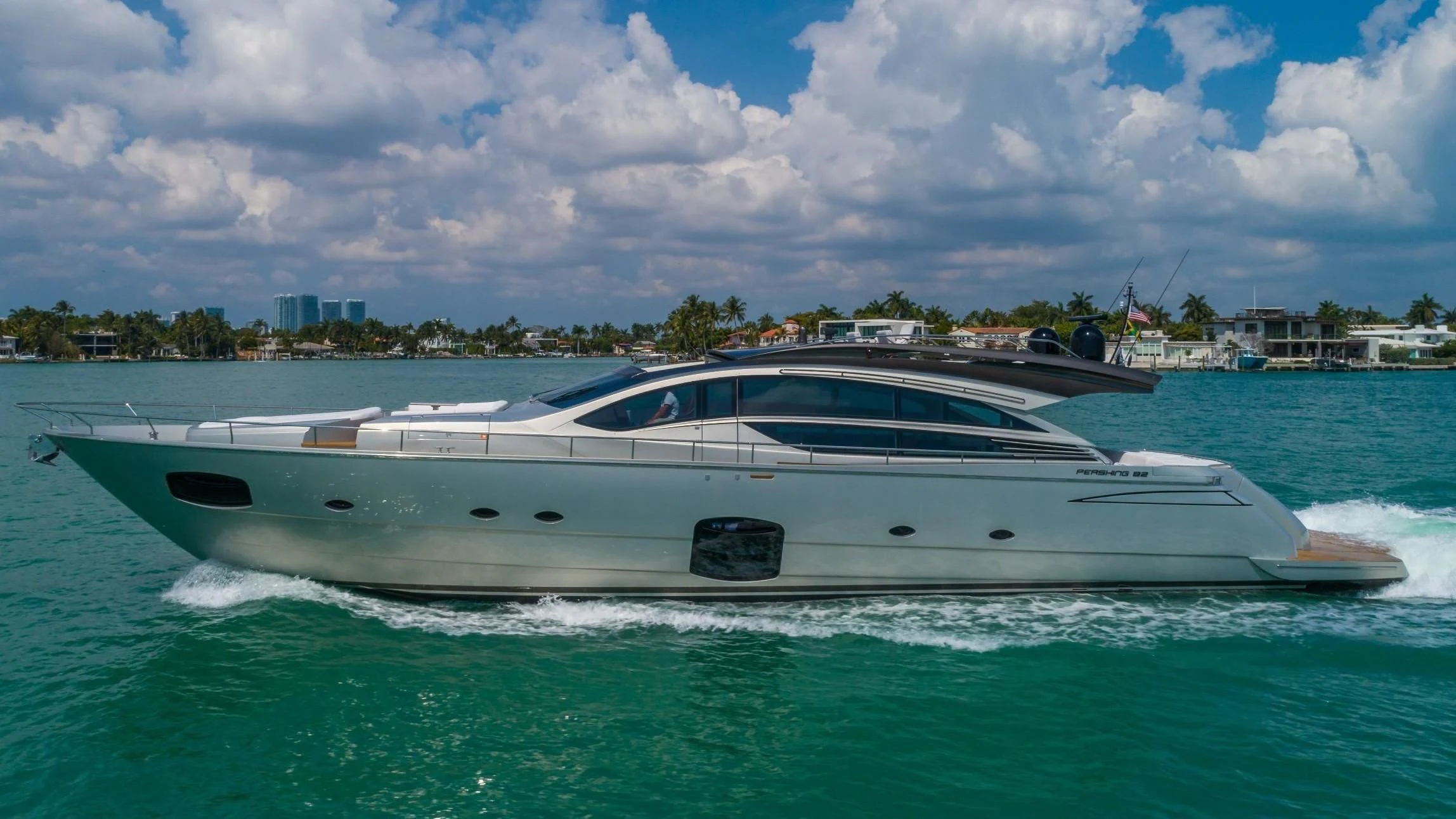 a boat on the water aboard VIXEN Yacht for Sale