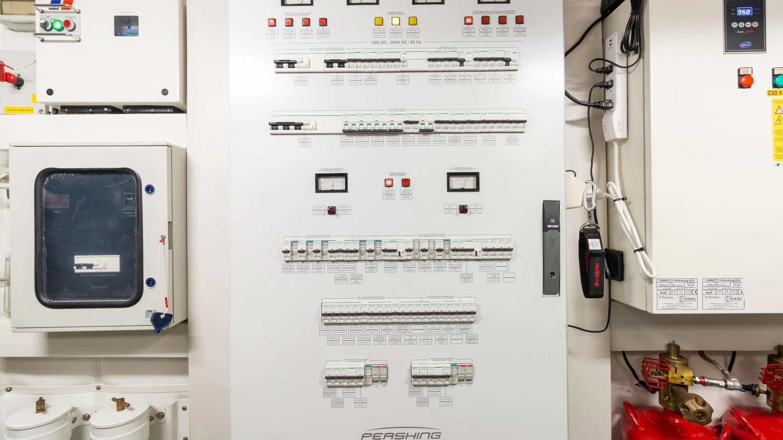 a white computer with a screen aboard VIXEN Yacht for Sale