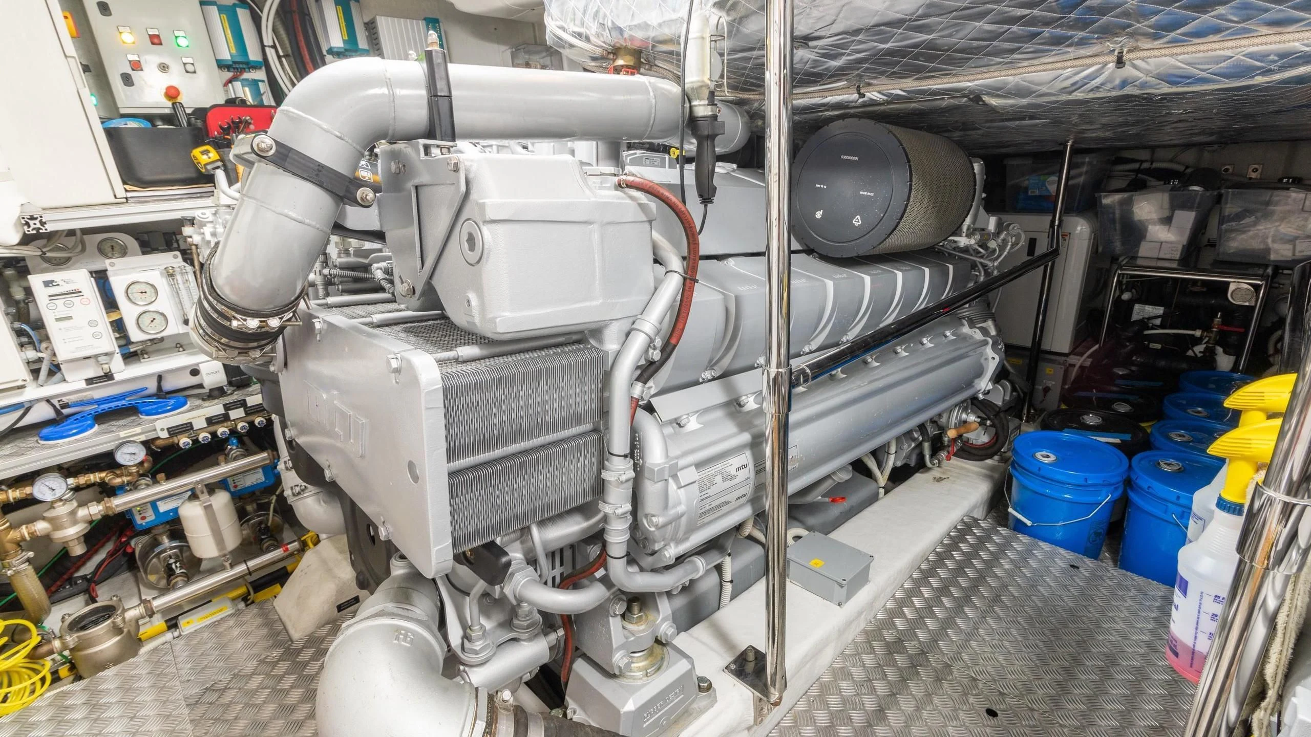 a machine in a room aboard VIXEN Yacht for Sale