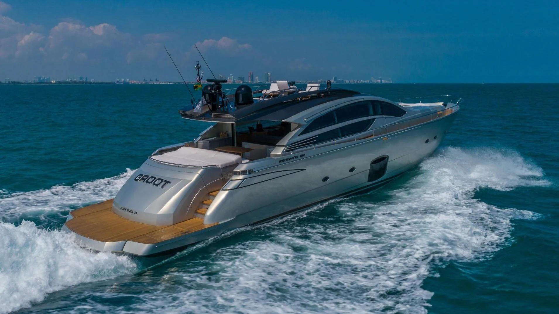 a boat on the water aboard VIXEN Yacht for Sale